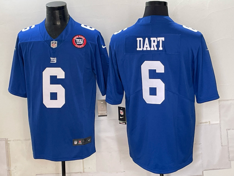 Men New York Giants #6 Dart blue Nike 2026 NFL Game Jersey 0930003